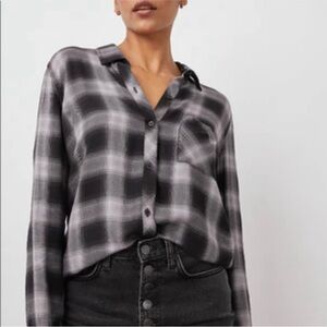 Rails Hunter Shirt in Black Pebble Fog